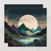 Carte La Lune Sur Le Lac (Devant / Derrière)