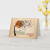 Carte La lutte fait partie de votre histoire : Citation  (Fleur jaune)