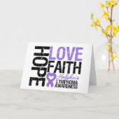 Carte La Lymphome de Hodgkin HOPE LOVE FOTH (Fleur jaune)