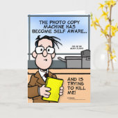 Carte La machine à photocopier (Fleur jaune)