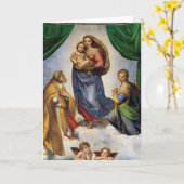 Carte La Madone Sixtine | Raphaël | (Fleur jaune)