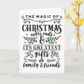 Carte La magie de Noël... (Fleur jaune)