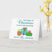 Carte La magie de Noël (Fleur jaune)