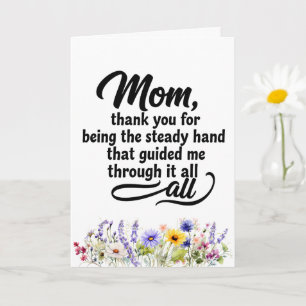 Carte La main sûre de maman m'a guidé à l'aquarelle sur