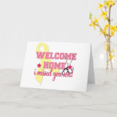 Carte La maison bienvenue je vous ai manqués fils (Fleur jaune)