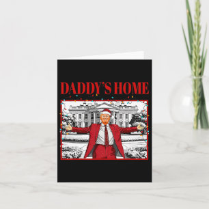Carte La maison de papa pour Noël Père Noël drôle Trump