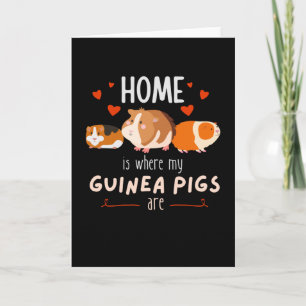 Carte La maison est où sont mes cochons d'IndeAdorables