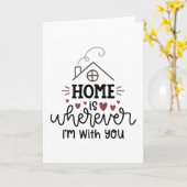 Carte La maison est partout où je suis avec toi (Fleur jaune)