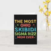 Carte La Maman Skibidi Sigma Rizz la Plus Géniale Boy Mo (Fleur jaune)