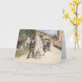 Carte La Marche Mariage de Robinson, mariés Vintages (Fleur jaune)