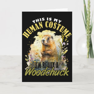 Carte La marmotte Je suis vraiment un woodchuck _1