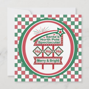 Carte La Marque Rétro du Père Noël – Ho Ho Ho Joyeux & L
