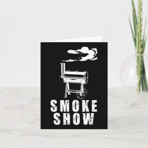 Carte La Masque Grillant Du Fumé Show Bbq Sur L'Écran