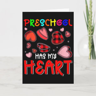 Carte La maternelle a mon cœur Saint-Valentin Professeur