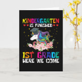 Carte La maternelle est terminée 1ère année (Fleur jaune)