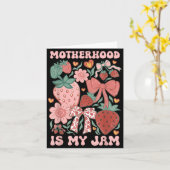 Carte La maternité est Jam Boho fraise Graphique Mamans (Fleur jaune)