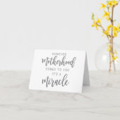 Carte "La maternité est un miracle" Adoption/Surrogat/Em (Fleur jaune)