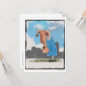 Carte La mauvaise journée de Madame Gronk...Carte (Devant/Arrière en situation)