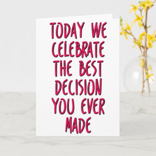 Carte La Meilleure Décision Que Tu Ais Jamais Faite, Ann (Fleur jaune)