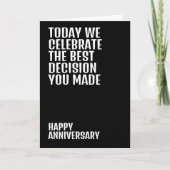 Carte La Meilleure Décision Que Vous Avez Prise À L'Anni (Devant)