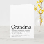 Carte La meilleure définition de grand-mère de grand-mèr (Fleur jaune)