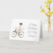 CARTE ***LA MEILLEURE FEMME DE L'AMI*** L'ANNIVERSAIRE E (Fleur jaune)