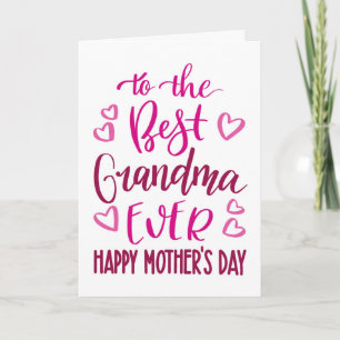Carte La meilleure grand-mère jamais la typographie de l