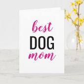 Carte La meilleure maman de chien (Fleur jaune)