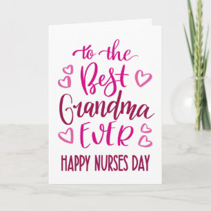 Carte La meilleure mamie jamais infirmière la typographi