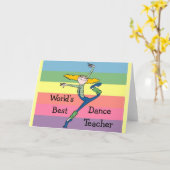 Carte La meilleure marchandise pour professeur de danse  (Fleur jaune)