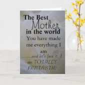 Carte La meilleure mère du monde (Fleur jaune)