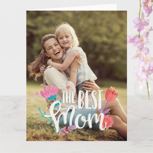 Carte La Meilleure Mère Personnalisable (Orchidée)