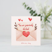 Carte La Meilleure Saint-Valentin Post-itivement (Debout devant)