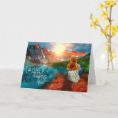 Carte La meilleure vue des diplômés arrive après la mont (Fleur jaune)