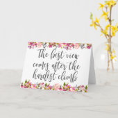 Carte La meilleure vue vient après la montée la plus dur (Fleur jaune)