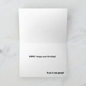 Carte La mémoire aiment…. (Intérieur)