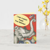 Carte La mémoire de l'éléphant n'oublie jamais anniversa (Fleur jaune)