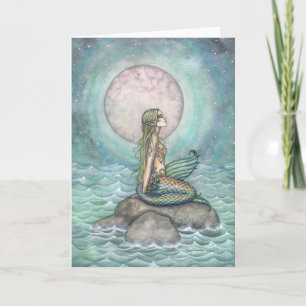Carte La Mer Pastel Fantastique Art de Sirène