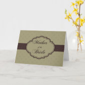 Carte La mère de la mariée Brown Polka Dot (Fleur jaune)
