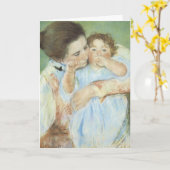 Carte La mère et l'enfant de Cassatt (Fleur jaune)