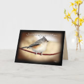 Carte La mésange 8903 - customisez n'importe quelle (Fleur jaune)