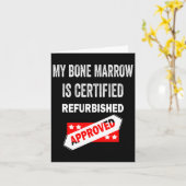 Carte La Moelle Osseuse Est Certifiée Leucémie Rénovée (Fleur jaune)