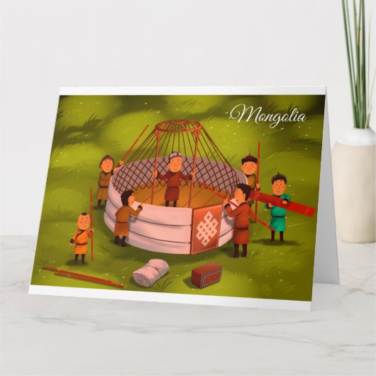 Carte La Mongolie Ger traditionnel (Devant)