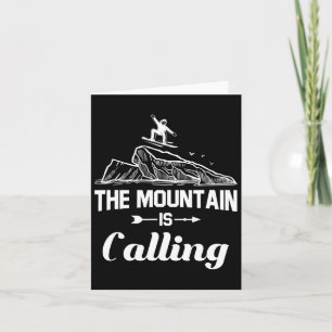 Carte La Montagne Appelle Snowboardeur Cadeau