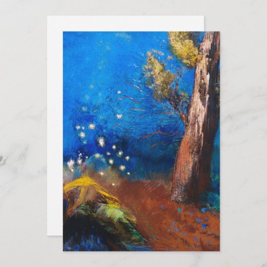 Carte La Mort de Bouddha | Odilon Redon (Devant / Derrière)