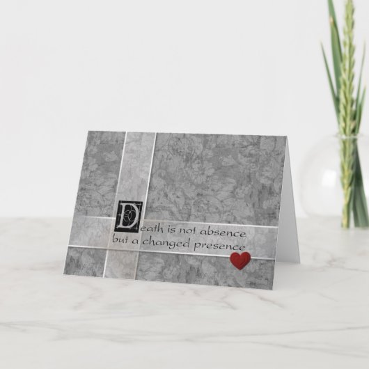 Carte La mort n'est pas absence (Devant)