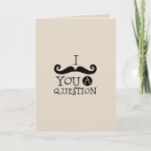 Carte La Moustache Noire Vous Pose Une Question Humour F (Devant)