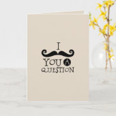 Carte La Moustache Noire Vous Pose Une Question Humour F (Fleur jaune)