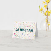 Carte La mulţi ani, anniversaire de la Roumanie (Fleur jaune)