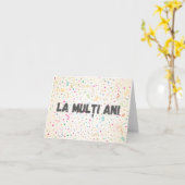 Carte La mulţi ani, anniversaire de la Roumanie (Fleur jaune)